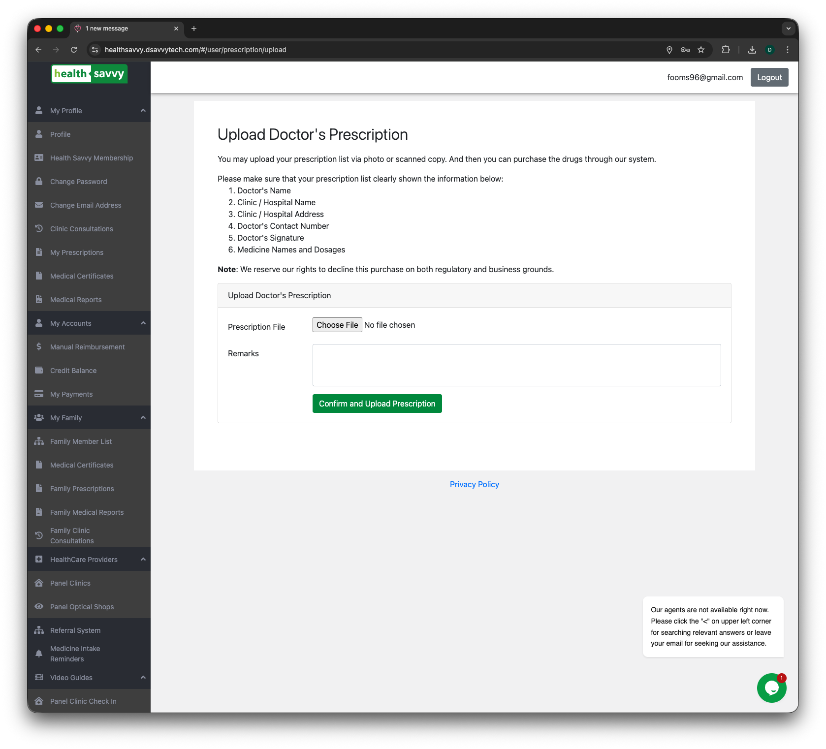 Health Savvy web screenshot 3